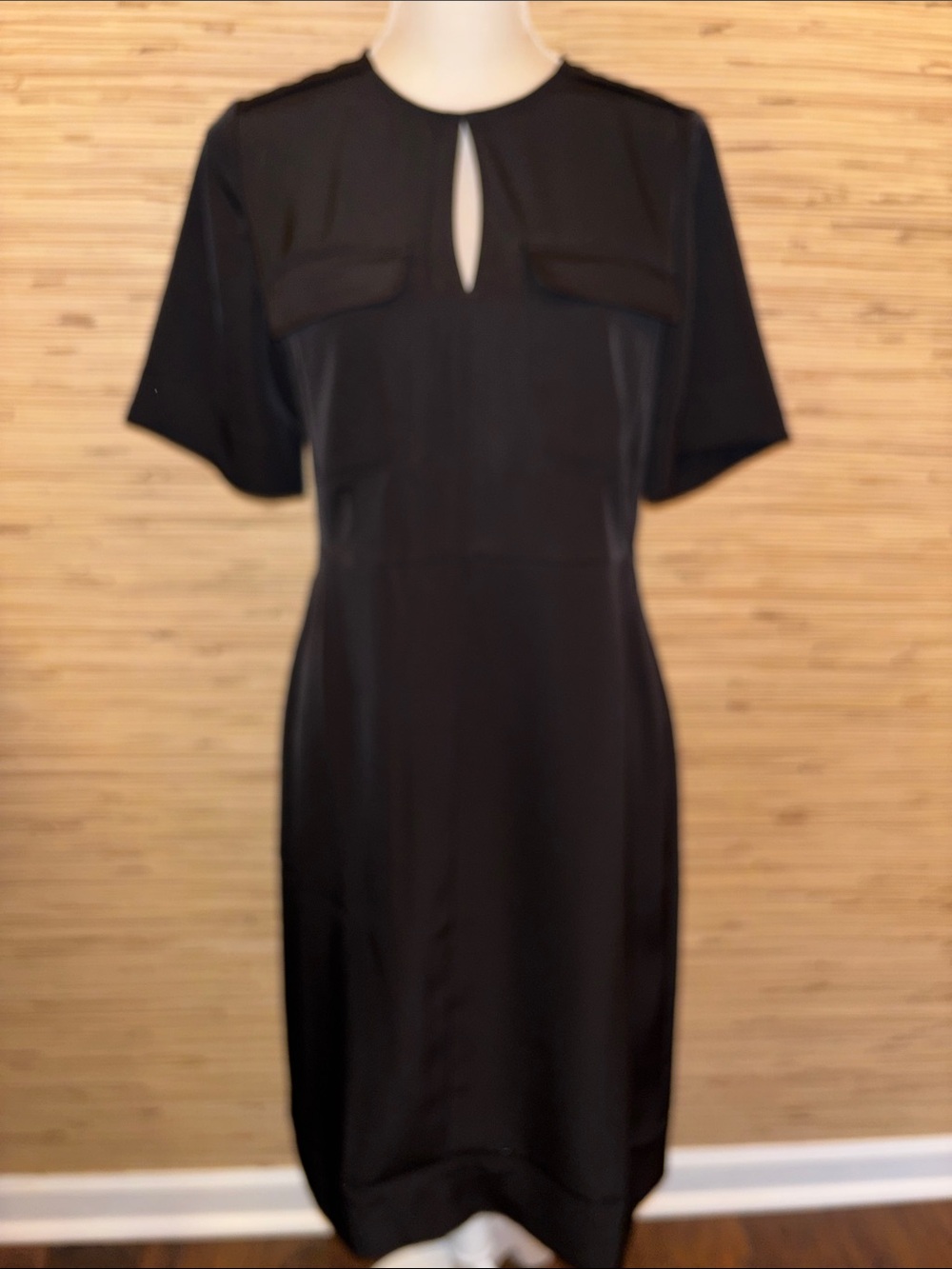 Banana Republic Black Midi Dress with Keyhole